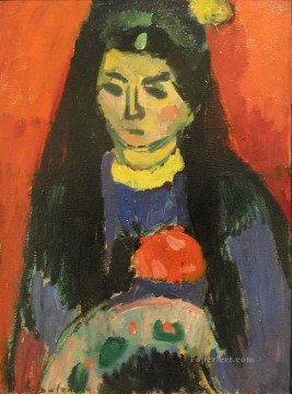 red blossom 1910 Alexej von Jawlensky Expressionism Oil Paintings